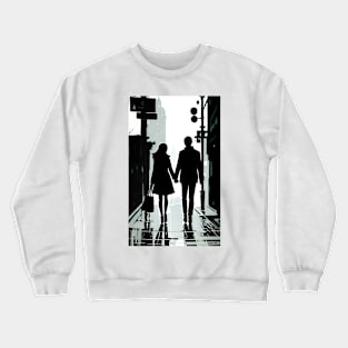 couple holding hand Crewneck Sweatshirt